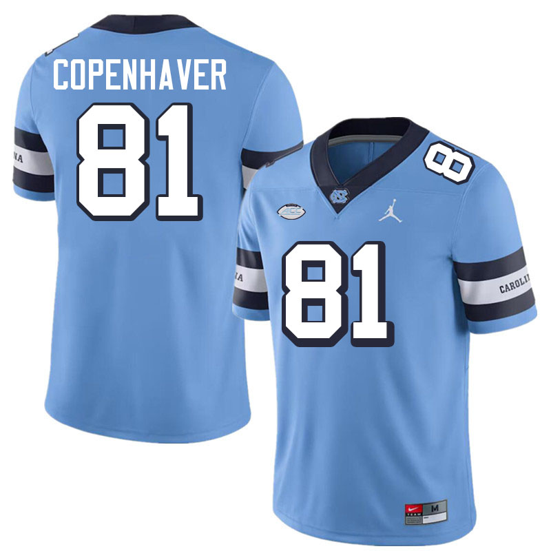 #81 John Copenhaver North Carolina Tar Heels Jerseys,Apparels,Uniforms Stitched-Alternate Blue